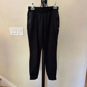 Women's Black 3 Zip Pocket Cotton Blend Joggers Pants